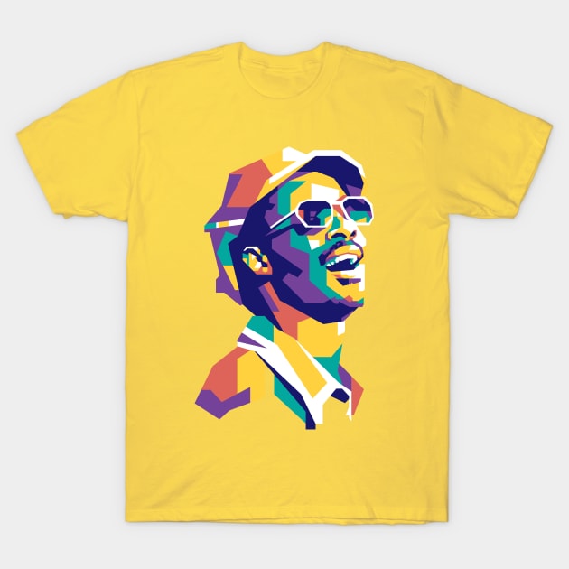 Stevie Wonder WPAP Limit Color T-Shirt by masnono